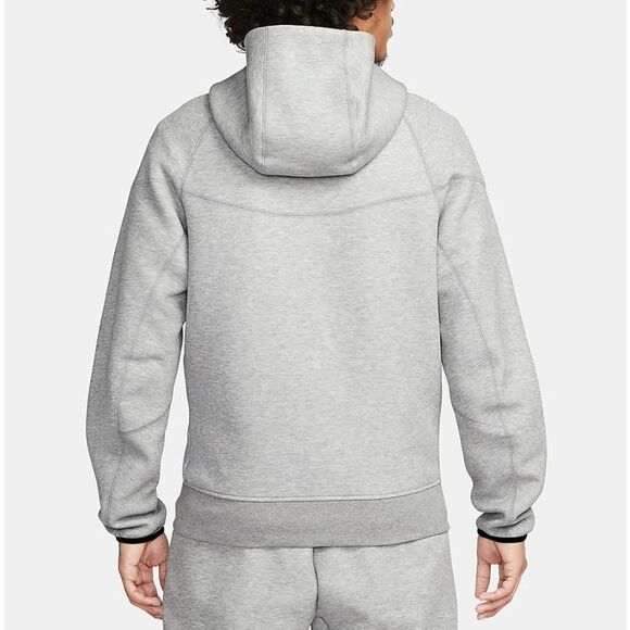 Nike Tech Fleece Windrunner Hooded Jacket Men's XL Heather Grey Black Pockets LE - Picture 13 of 16